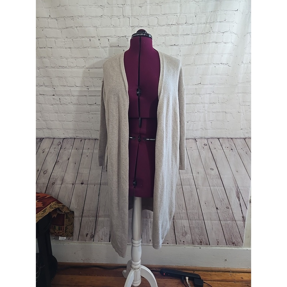 Carly Jean Los Angeles Long Sleeve Cashmere Duster Open Cardigan Xs Clean Girl